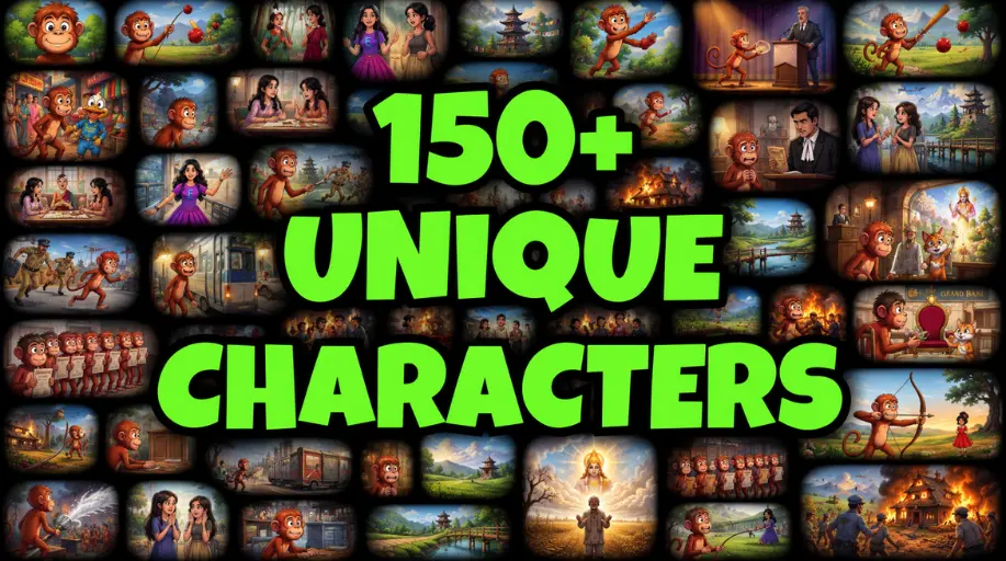 150+ unique characters
